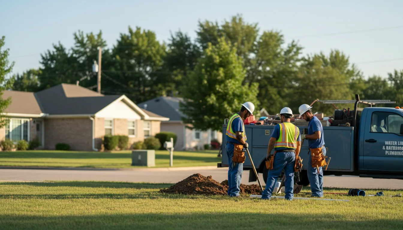 Residential water line and bathroom plumbing service in Mount Victory, OH